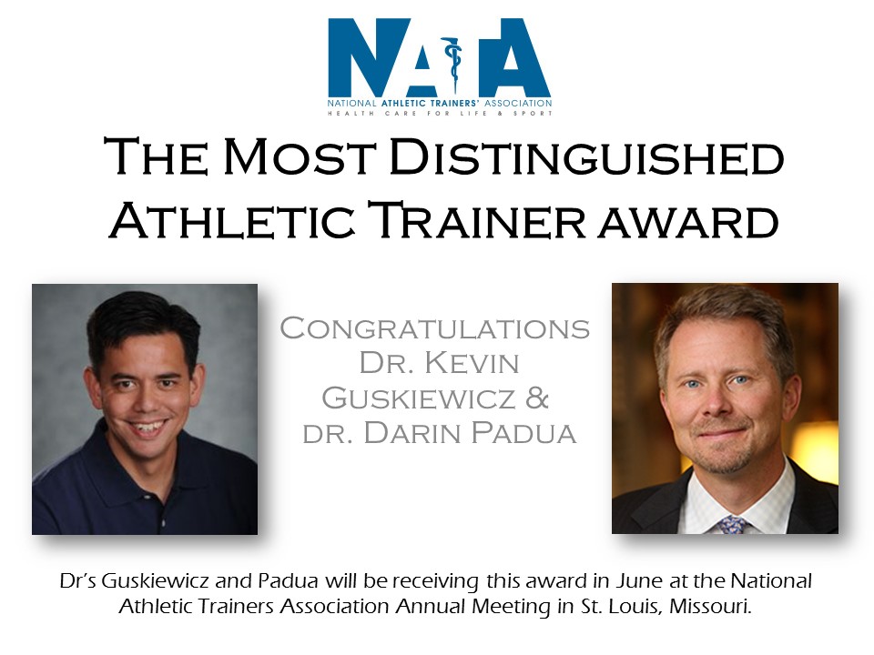 The Most Distinguished Athletic Trainer award 2015